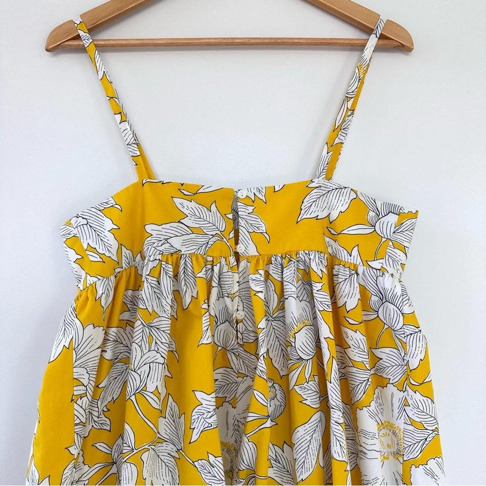 NEW Zara Yellow Summer Midi Dress w/ spaghetti straps - Picture 9 of 12